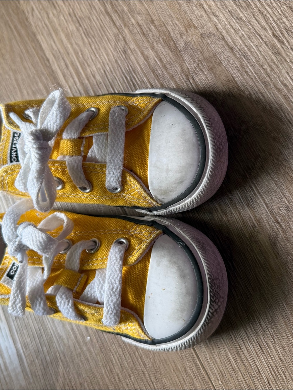 Converse Kids Yellow Canvas Low-Top Sneakers